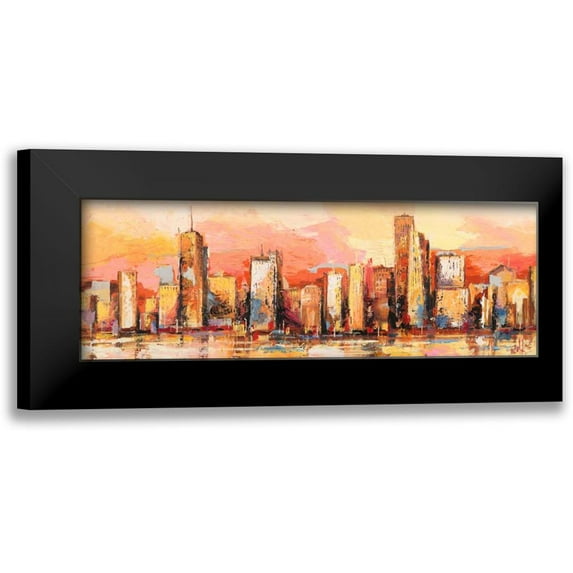 Florio, Luigi 18x9 Black Modern Framed Museum Art Print Titled - Metropolis I