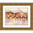 thumbnail image 1 of Florio, Luigi 24x19 Gold Ornate Wood Framed with Double Matting Museum Art Print Titled - Dolcemente Roma, 1 of 4