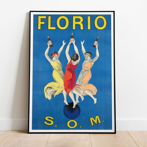 Florio Poster Vintage Art Woman Art Print Drink Poster Kitchen Art Print Gallery Wall Art Eclectic Art Print Art