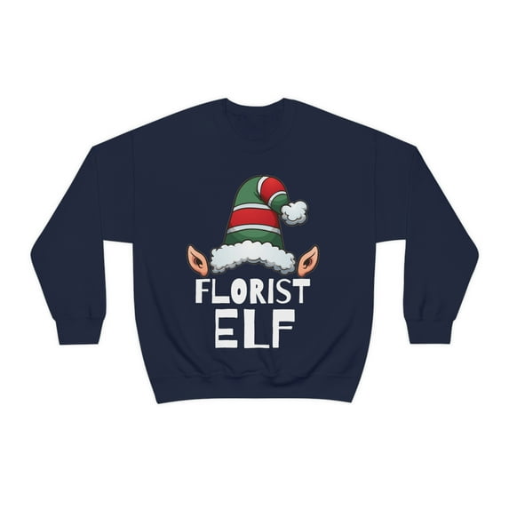 Florist Elf Christmas Unisex Sweatshirt, S-2XL Holidays Xmas Elves