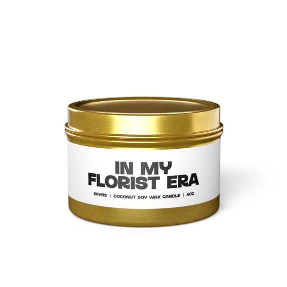 Florist Era Tin Candle Gifts Home Office Decor Vanilla Coffee Scented