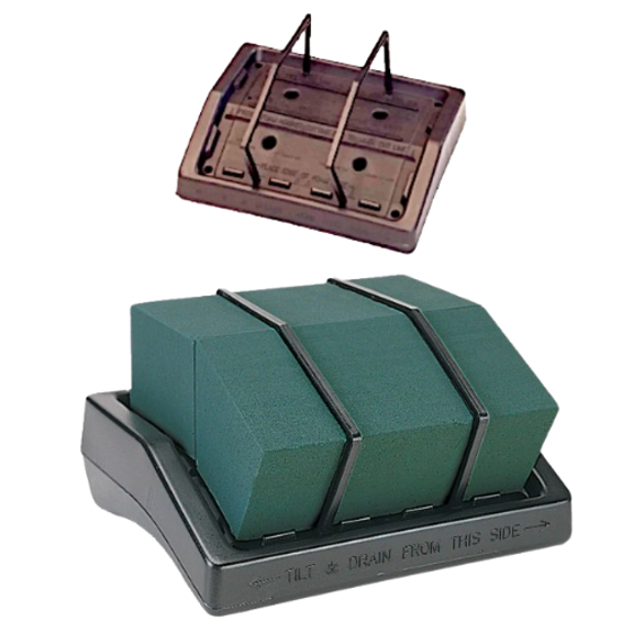 Florist Quality Cascade Casket Saddle, Waterfall Arrangements, Mantel Arrangements, Create The Cascade Look 11 x 9 x 3.5 (Foam not Included)