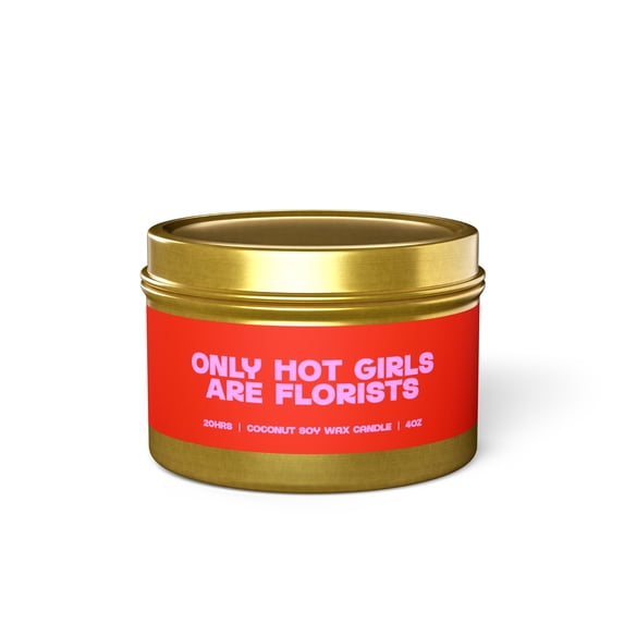 Florist Tin Candle Gifts Funny Home Office Decor