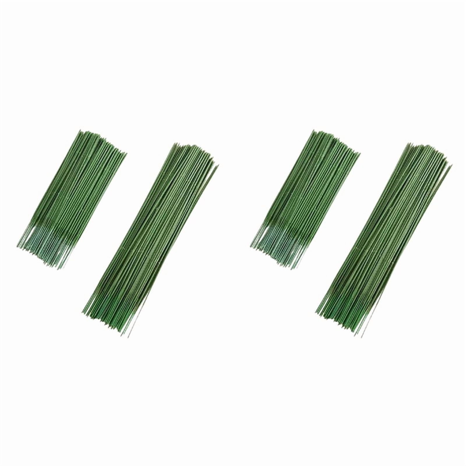 Florist Wire, 400pcs Plastic Floral Stem, Artificial Flower Rod, Plant Stub Wire Green Florist Wires, Floral Wire