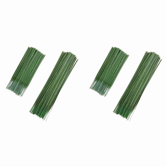 Florist Wire, 400pcs Plastic Floral Stem, Artificial Flower Rod, Plant Stub Wire Green Florist Wires, Floral Wire