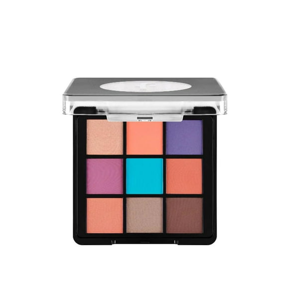 Flormar 9-pack Compact Eyeshadow Palette with Creamy Texture & Matte Finish/Shimmer 9g - 008 Rainbow
