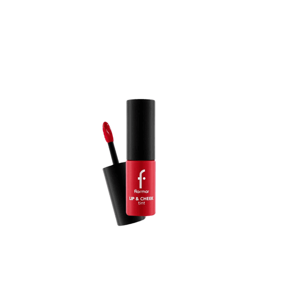 Flormar Lip & Cheek Tint - Matte and Lasting Water Based Liquid Lip/Cheek Tint - 001 Scarlet Ruby
