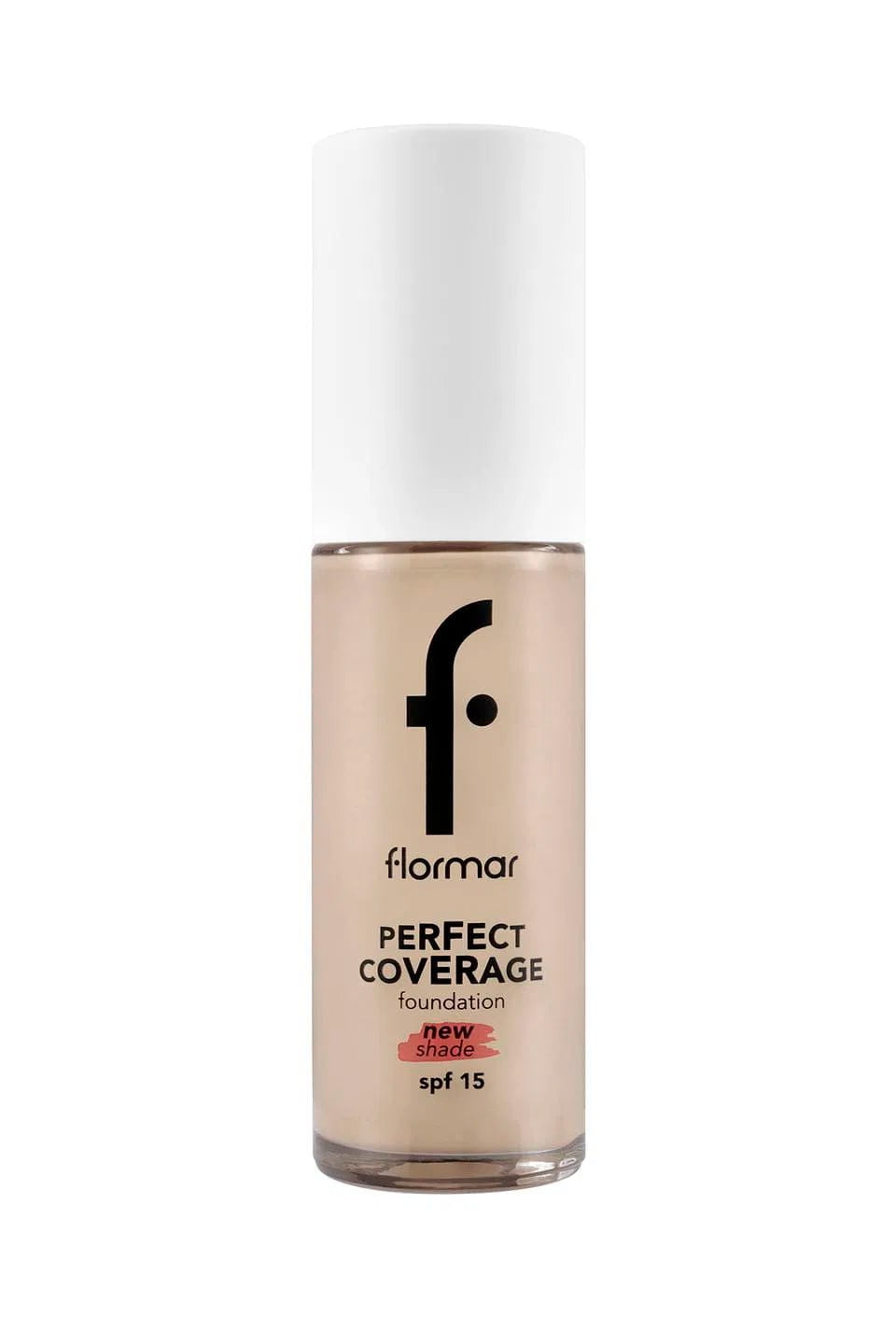 Flormar Perfect Coverage Highly Pigmented & Semi-gloss Finish SPF15 Foundation 30ml - 130 Light Beige