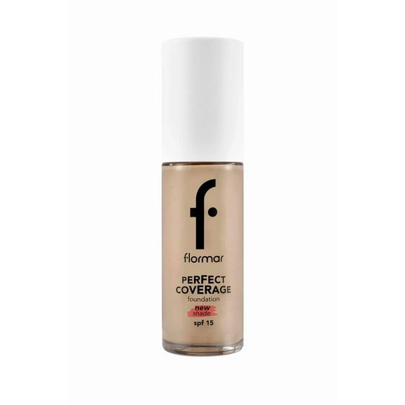 Flormar Perfect Coverage Highly Pigmented & Semi-gloss Finish SPF15 Foundation 30ml - 132 Natural Beige