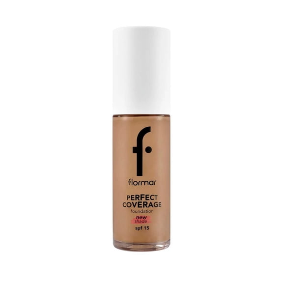 Flormar Perfect Coverage Highly Pigmented & Semi-gloss Finish SPF15 Foundation 30ml - 135 Hazel