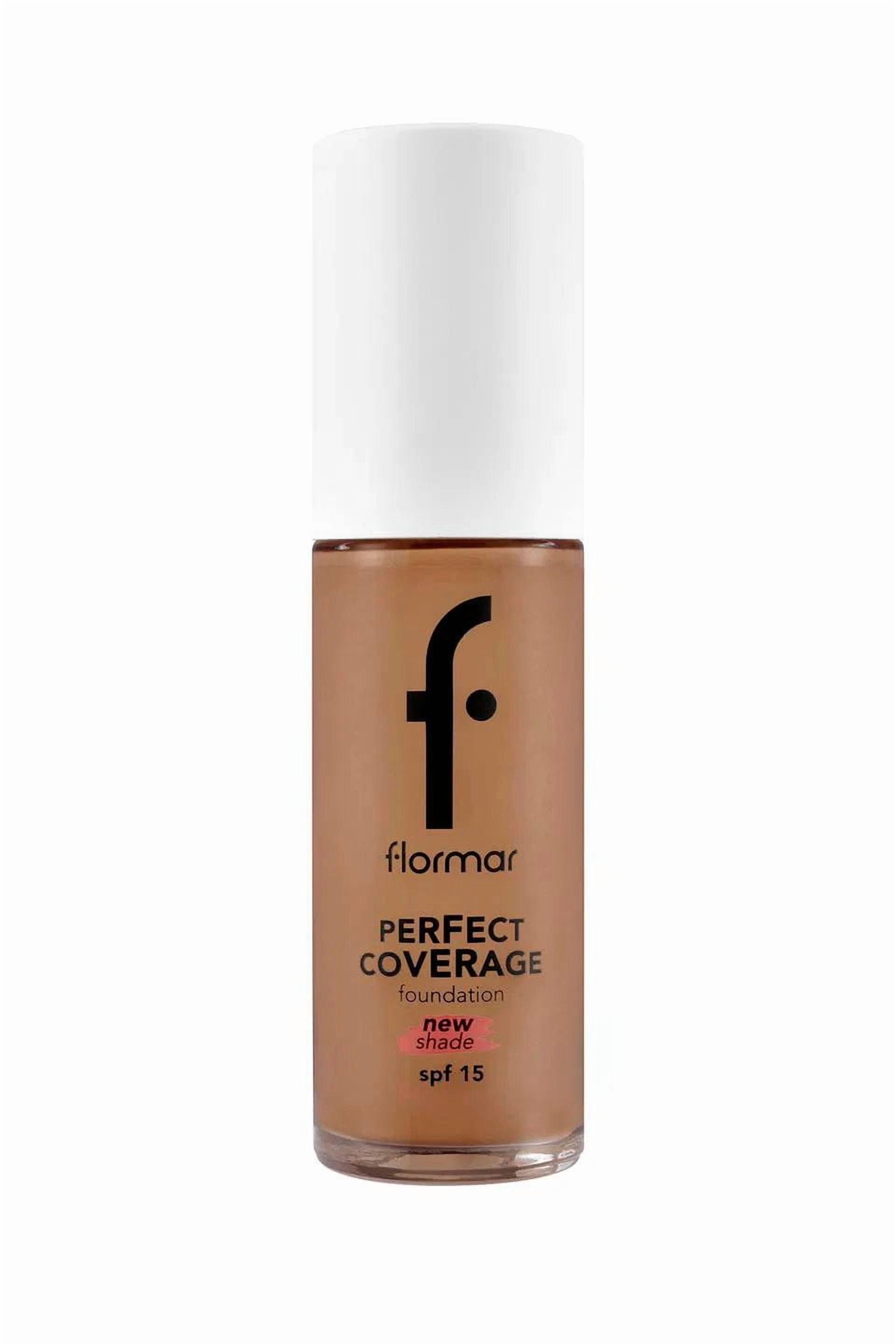 Flormar Perfect Coverage Highly Pigmented & Semi-gloss Finish SPF15 Foundation 30ml - 136 Chesnut