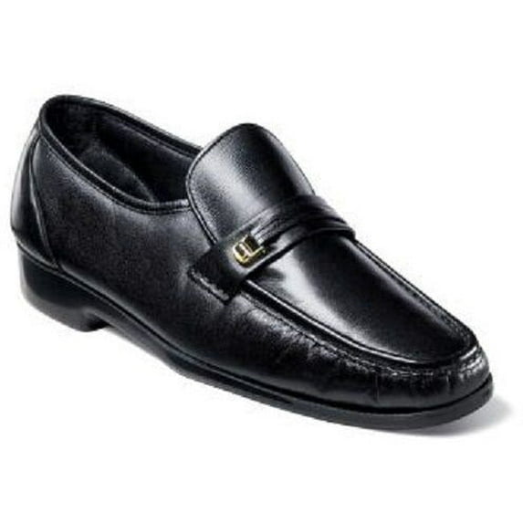 Florsheim Men's Dress Shoes Riva Black Leather Slip On 17088-01 free shipping