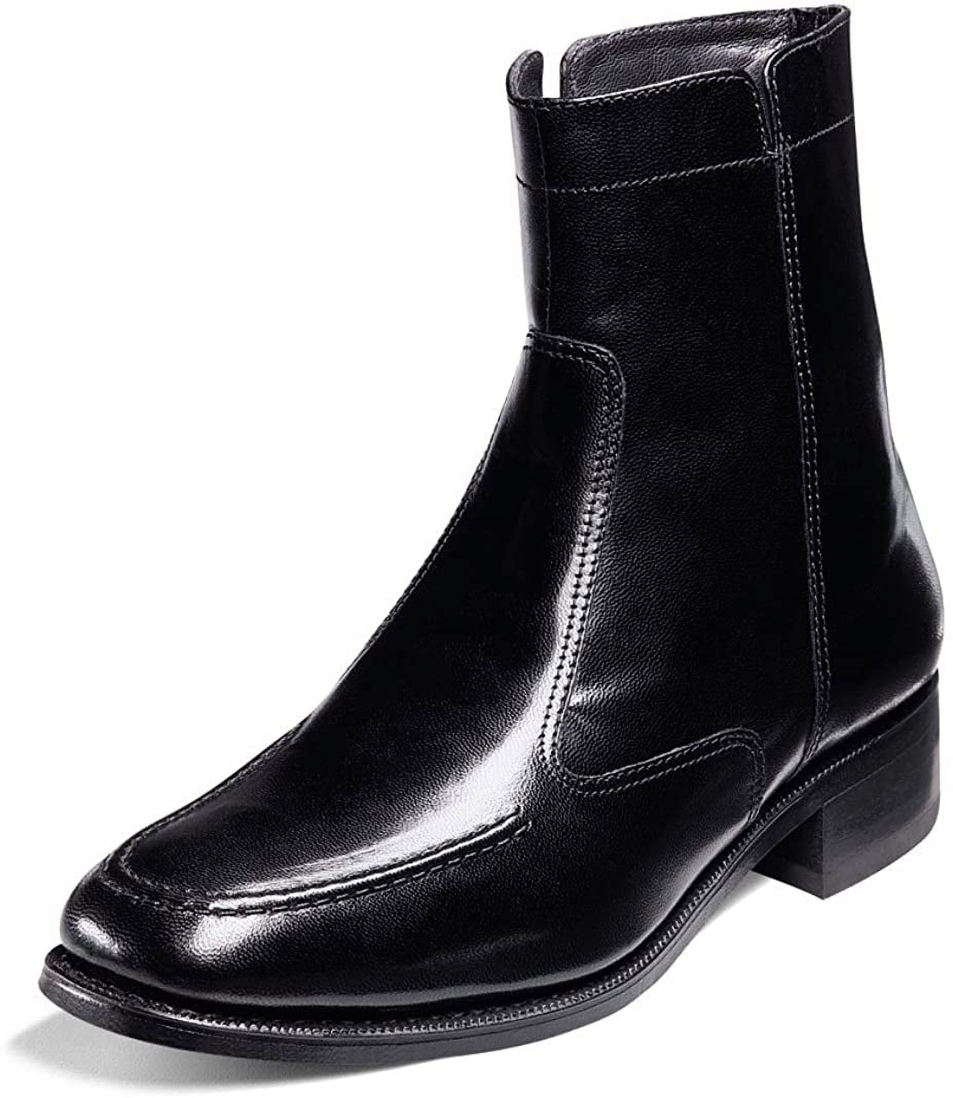 FLORSHEIM Mens Black Cushioned Removable Insole Midtown Round Toe Zip Up Leather Boots Shoes 13 D Walmart