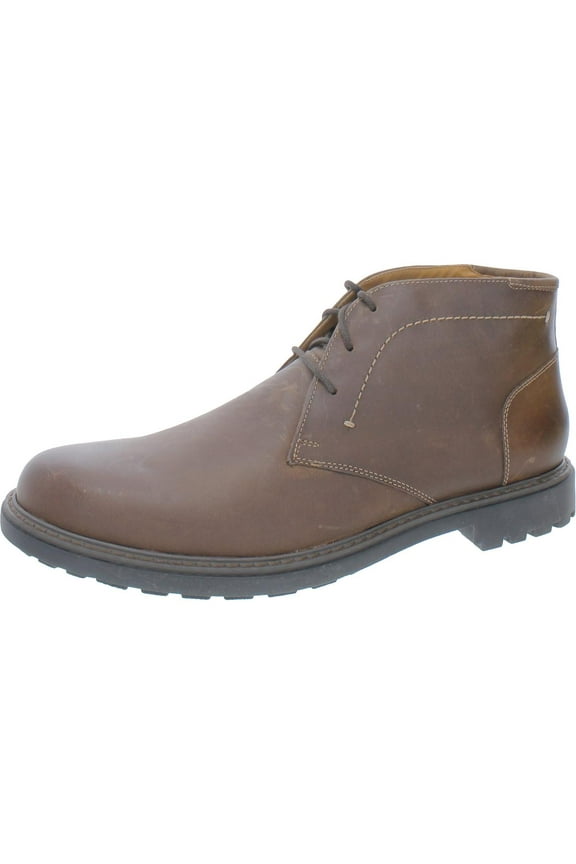 Mens Field Leather Lace Up Chukka Boots