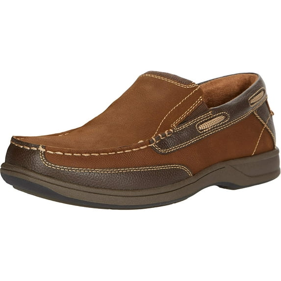 Florsheim Mens, Lakeside Casual Slip On 9.5 Wide Stone Crazy Horse