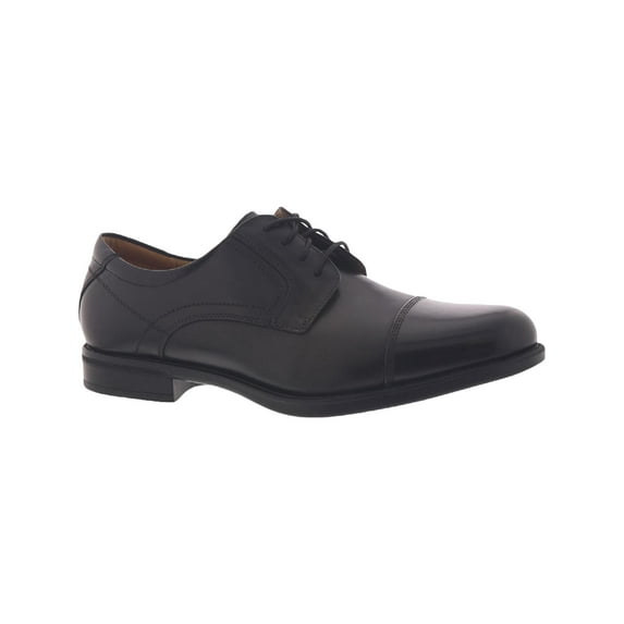 Florsheim Mens Midtown Leather Cap Toe Oxfords Black 14 Extra Wide (E+)