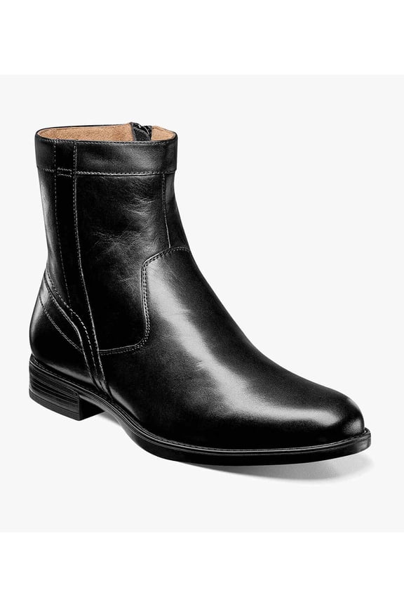 Midtown Plain Toe Men's Zipper Boot, Black, 15 3E