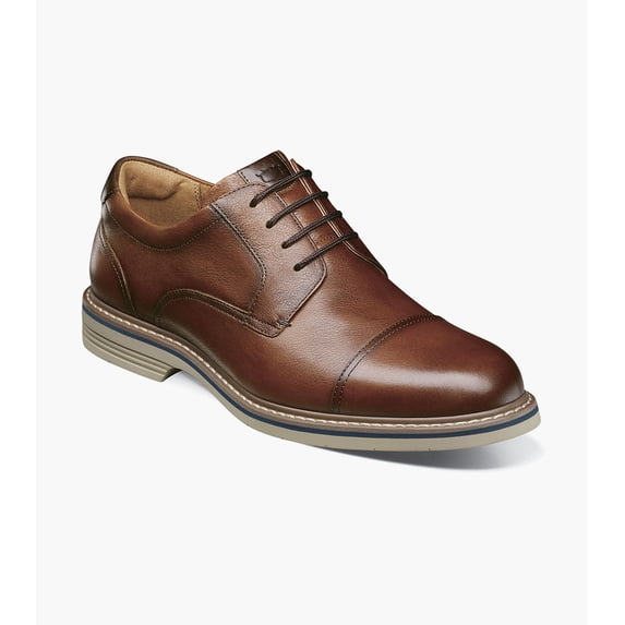 Florsheim Norwalk Men's Cap Toe Oxford, Cognac Tumbled, 10 M