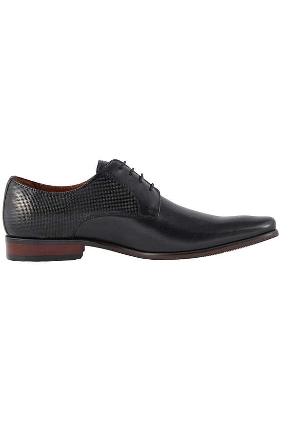 Postino Plain Toe Oxford Black Smooth/Perf