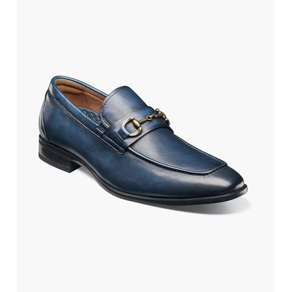 Florsheim Zaffiro Men's Moc Toe Bit Loafer II, Navy, 11 M