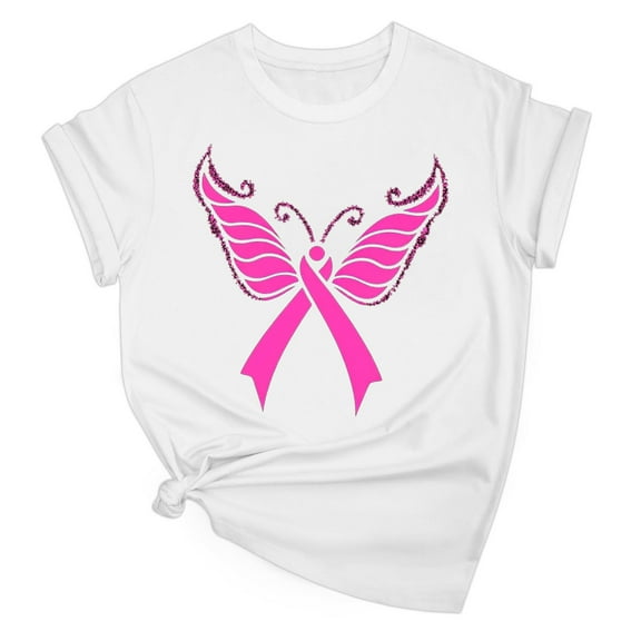 Floruhand Breast Cancer Shirts Women Breast Cancer Awareness T-Shirts Cancer Survivor Pink Ribbon Short Sleeve Graphic Tee Tops