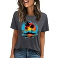 thumbnail image 1 of Floruhand Sunshine Beach Shirt for Women Summer Vacation Palm Trees T-Shirt Hawaii Beach Tee Tops, 1 of 4
