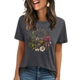 thumbnail image 1 of Floruhand Vintage Flowers Crew Neck Shirt for Women Boho Floral Wildflowers Graphic Tee Casual Summer T Shirt, 1 of 4