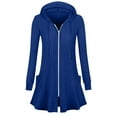 thumbnail image 1 of Floruhand Womens Zip Up Long Hoodie Jacket Lightweight Tunic Sweatshirt Open Front Cardigan for Women, 1 of 5