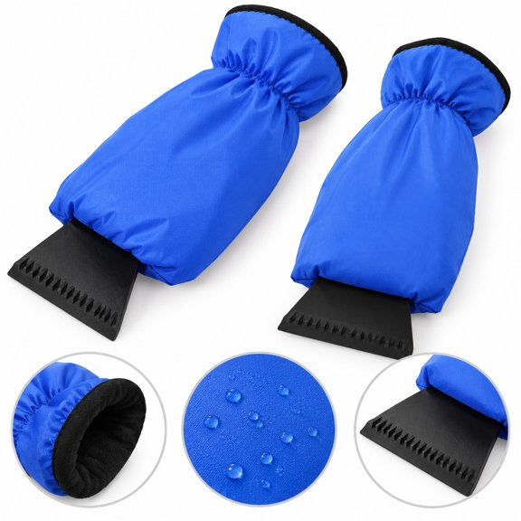 Florvexa Fleece Lined Ice Scraper Mitt Comfortable All Windshield Scraper