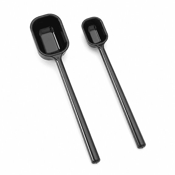 Florvian 2026 New 2 Sets Long Handle Teaspoons Measuring Spoons for Dry and Liquid Ingredients Use in Kitchen Cooking Baking Coffee-Black for Precise Measurement,Baking,Cooking,Brewing,Meal Prep.