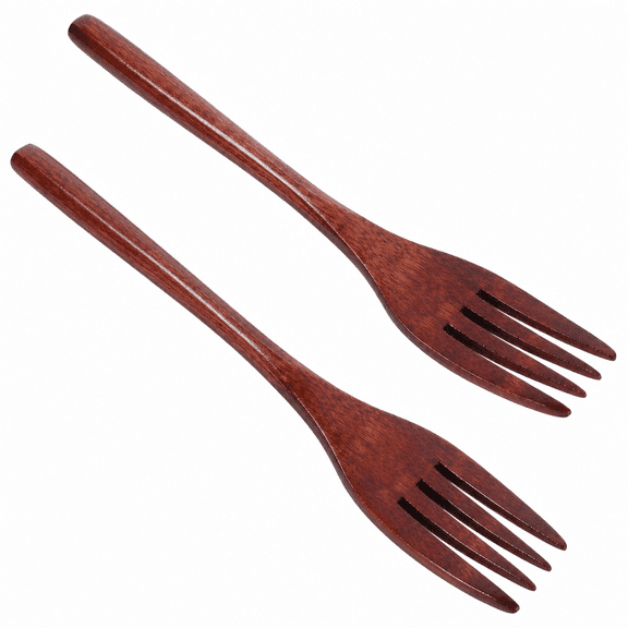 Florvian 2026 New 2Pcs Long Handle Wooden Fork Large Mixing Fork Cooking Forks Wood Cookware,For Stirring,Flipping,Grilling,Baking,Salad Preparation,Large Pots,And Cookware.