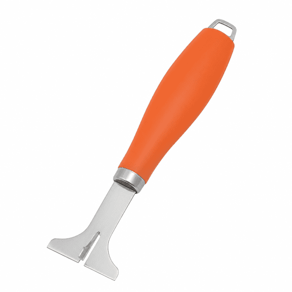 Florvian 2026 New Stainless Steel 4-Blade Meat Chopper and Potato Masher,Hamburger Chopper for Ground Beef,Avocado,Vegetables,Kitchen Tool with Ergonomic Handle,Silver and Orange,7.67X1.77X1.77 Inch