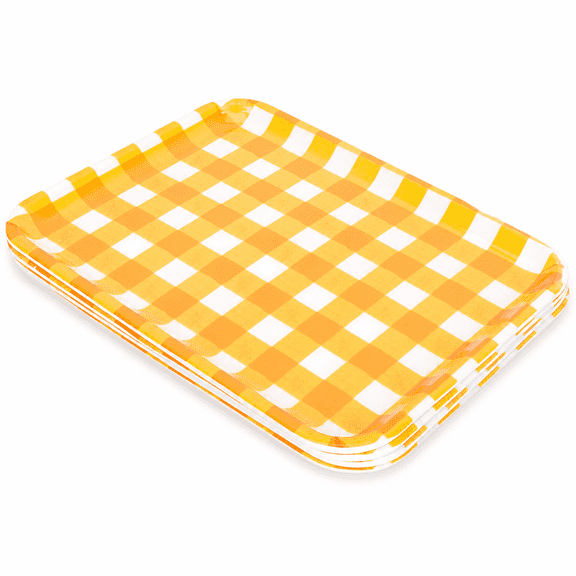 Florvian 4 Pcs Melamine Square Dishes,Thanksgiving Dinner Plate,Simple Tableware