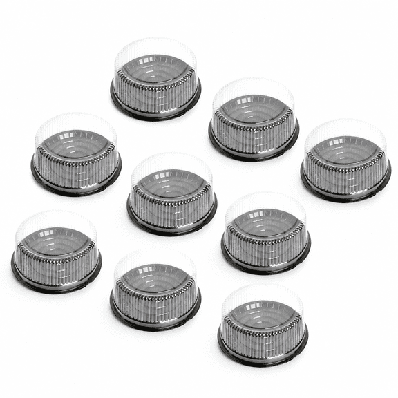 Florvian 8" Cake Box,10Pcs Clear Cake Round Cake Box Baking Packing Box Birthday Cake Box