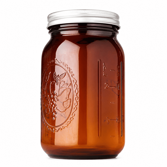 Florvian Amber Glass Canning Jars 100 ml