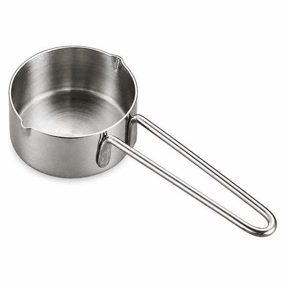 Florvian Baking Tools Kitchen Stainless Steel Measuring Cup Spoon Seasoning Scale (1/4cup 60ml) Small Cups Coffee Creamer Metal Measurement