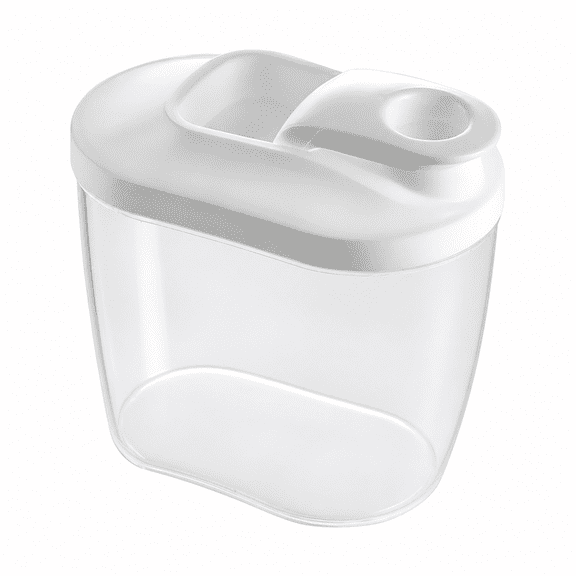 Florvian Cereal Storage Containers,1L/34Oz Airtight Small Dry Food Storage Containers with Pouring Spout for Snacks Grain Rice,Bpa Free Dispenser Plastic Bin for Cereal,Rice,Flour(Clear,4.7X3.3X5.5")
