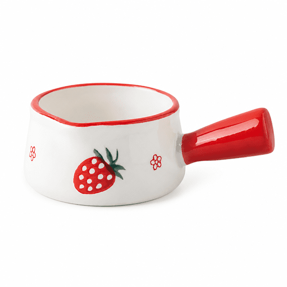 Florvian Milk Pan Butter Warmer Ceramic Coating Pot Non-Stick Microwaveable Cooking Pot
