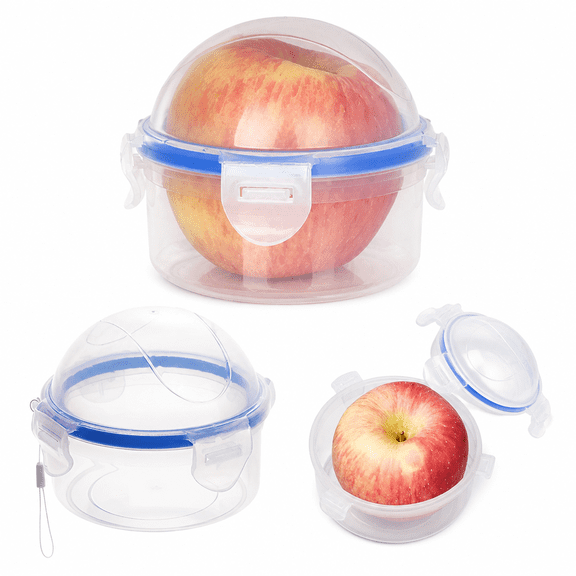 Florvian Onion Storage Containers,Onion Holder Plastic Food Storage Keeper for Refrigerator,Portable Fruit and Vegetable Storage Container for Onion,Tomato,Lemon,Apple,Microwave Heating Rice Box