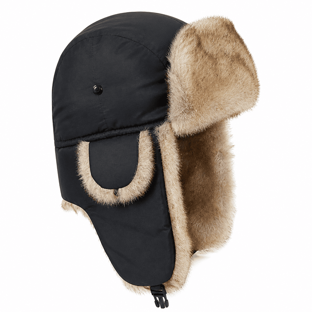 mens winter dress hats with ear flaps Dress Choice Men's Fleece Lining Ear Muffs Winter Hats with Visor Warm Baseball Cap Hunting Hat Windproof Coldproof Thicken Ear Protection Ski Cap for Outdoor Cycling Motorcycle
