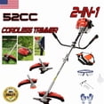 thumbnail image 1 of Floseru 2 in 1 Gas Weed Eater, 52CC 2-Cycle Weed Eater Gas Powe, Gas Weed Wacker, 8500rpm Strong Power & Multi Functional Gas String Trimmer Brush Cutter for Yard & Garden, 1 of 8