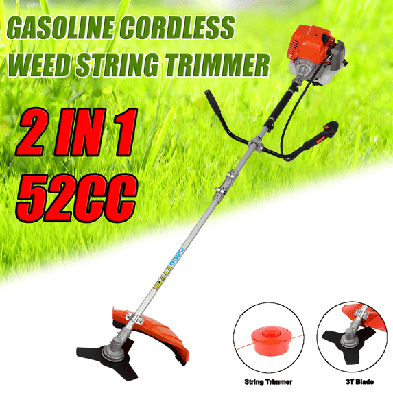 Floseru 2 in 1 Weed Wacker Gas, 52cc 2-Stroke Gas Weed Eater, String Trimmer/Edger with with Extension Pole, 8500RPM Strong Power & 2026 Upgraded Weed Eater Gas Powered for Yard and Garden