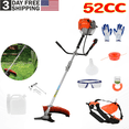 thumbnail image 1 of Floseru 2 in 1 Weed Wacker Gas, 52cc 2-Stroke Gas Weed Eater, String Trimmer/Edger with with Extension Pole, 8500RPM Strong Power & 2026 Upgraded Weed Eater Gas Powered for Yard and Garden, 1 of 9