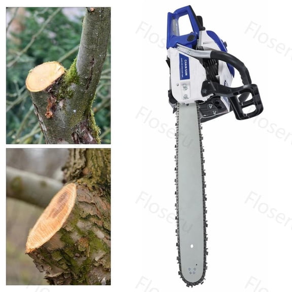 Floseru 20 Inch Gas Chainsaw, 58CC Single Cylinder Air-cooled 2 Stroke Engine Gasoline Chainsaw, 2200W Portable Hand Pull Start Chain Saw for Cutting Wood Tree Trimming, 8500rpm
