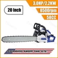 thumbnail image 1 of Floseru 20 Inch Gas Chainsaw, 58cc 3 HP Gas Power Chain Saw with Automatic Oiler, 2-Cycle Engine, Petrol Handheld Gasoline Chainsaws for Wood Cutting, 1 of 10