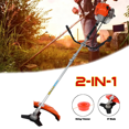 thumbnail image 1 of Floseru 2026 Upgraded Weed Wacker, 52CC Gas Weed Trimmer, 2 in 1 Gas String Trimmer and Grass Cutter with 3 Teeth Brush Cutter Blade, Weed Eater Gas Edger Lawn Tool for Garden Yard, 1 of 9