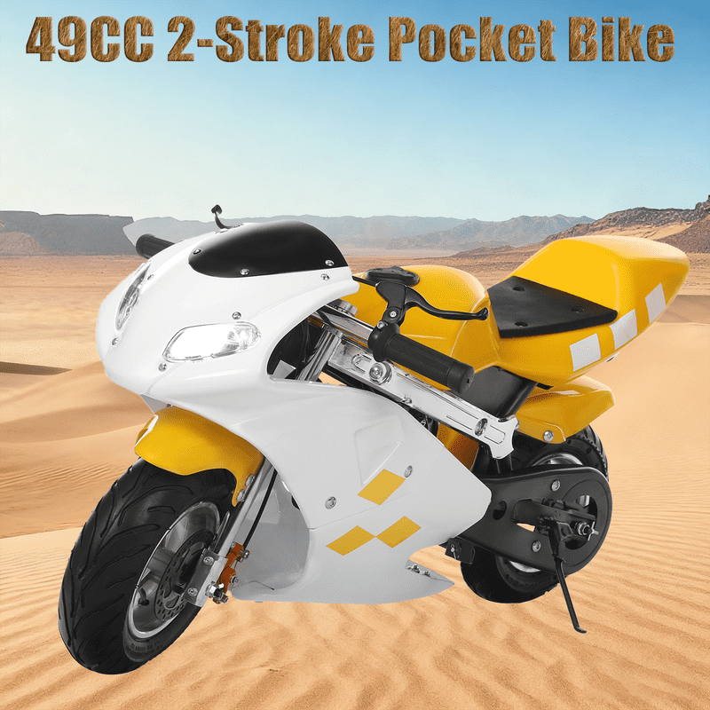Floseru 49CC Kids Motorcycle,2-Stroke Gas Dirt Bike,Pocket Rocket ...