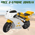 thumbnail image 1 of Floseru 49cc 2 Stroke Pocket Bike Mini Motorcycle for Kids Gas Motorbike With Strong Dual Brake, Racing Max Speed 20Mph, Dual Headlights, 1 of 10