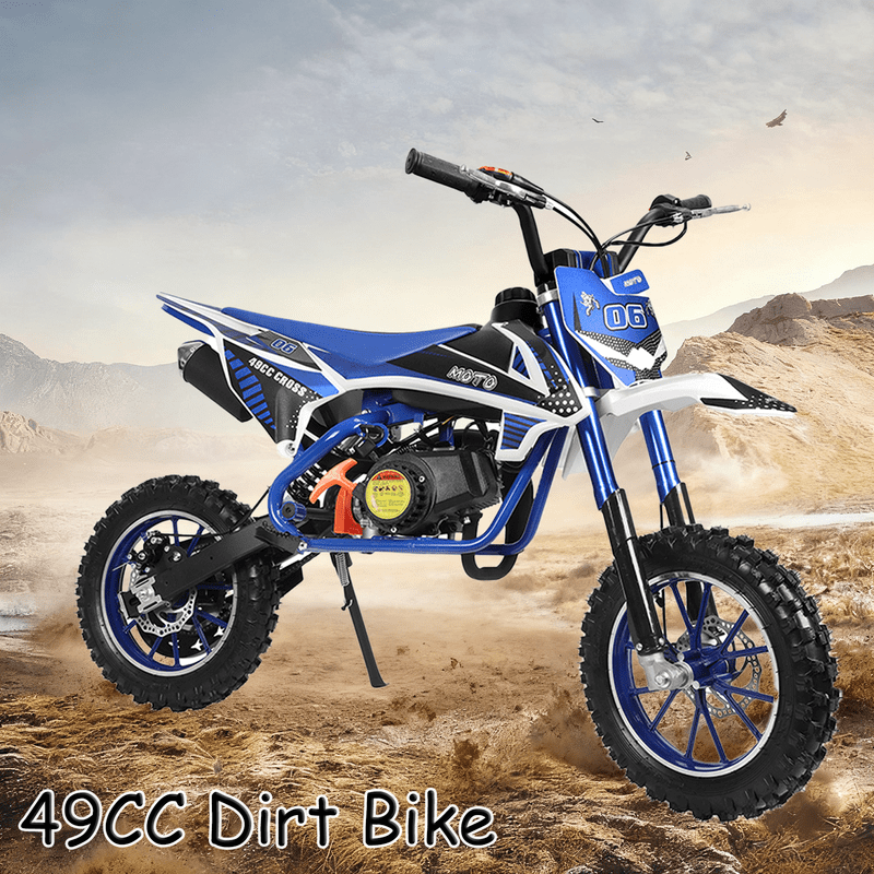 Floseru 49cc 2-Stroke Pro-Level Kids Dirt Bike | 220LBS Heavy Duty Gas Motorcycle w/Hydraulic Disc Brakes & Suspension | 18MPH Off-Road Beast | CPC Motocross Bike with 3X Durable Alloy Frame