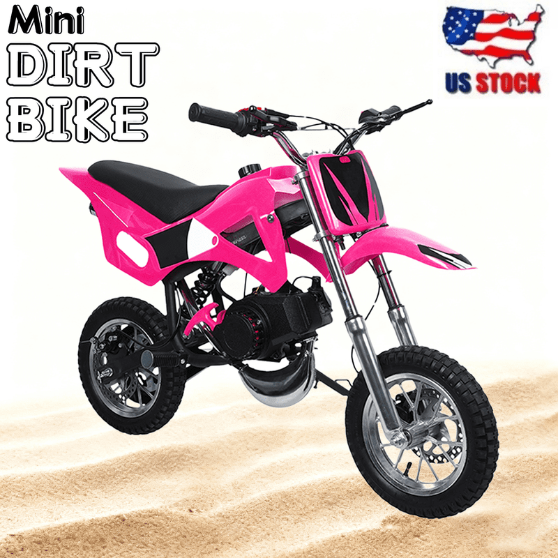 Floseru 49cc Kids Dirt Bike, Gas Dirt Bike Max Load 220LBS, 2-Stroke Gas Power Motocross, Mini Bike Gas Powe, Off Road Mini Motorcycle Max Speed 25MPH for More Summer Fun